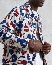 Iggy Red And Blue Spin Jacquard Jacket