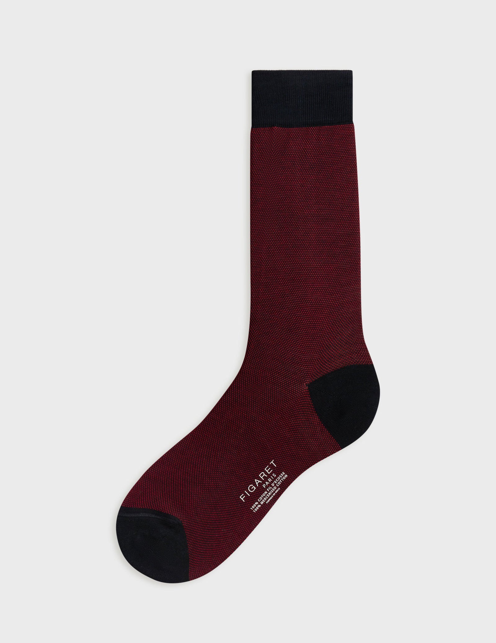 Chaussettes En Double Fil D Ecosse Marine