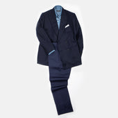 Flat Front Trouser In Stretch Cotton Twill