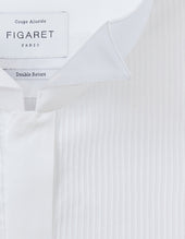 Chemise Ajust E Plastron Gorge Cach E Blanche