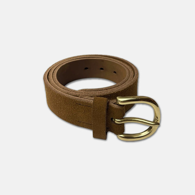 Suede Belt in Tan