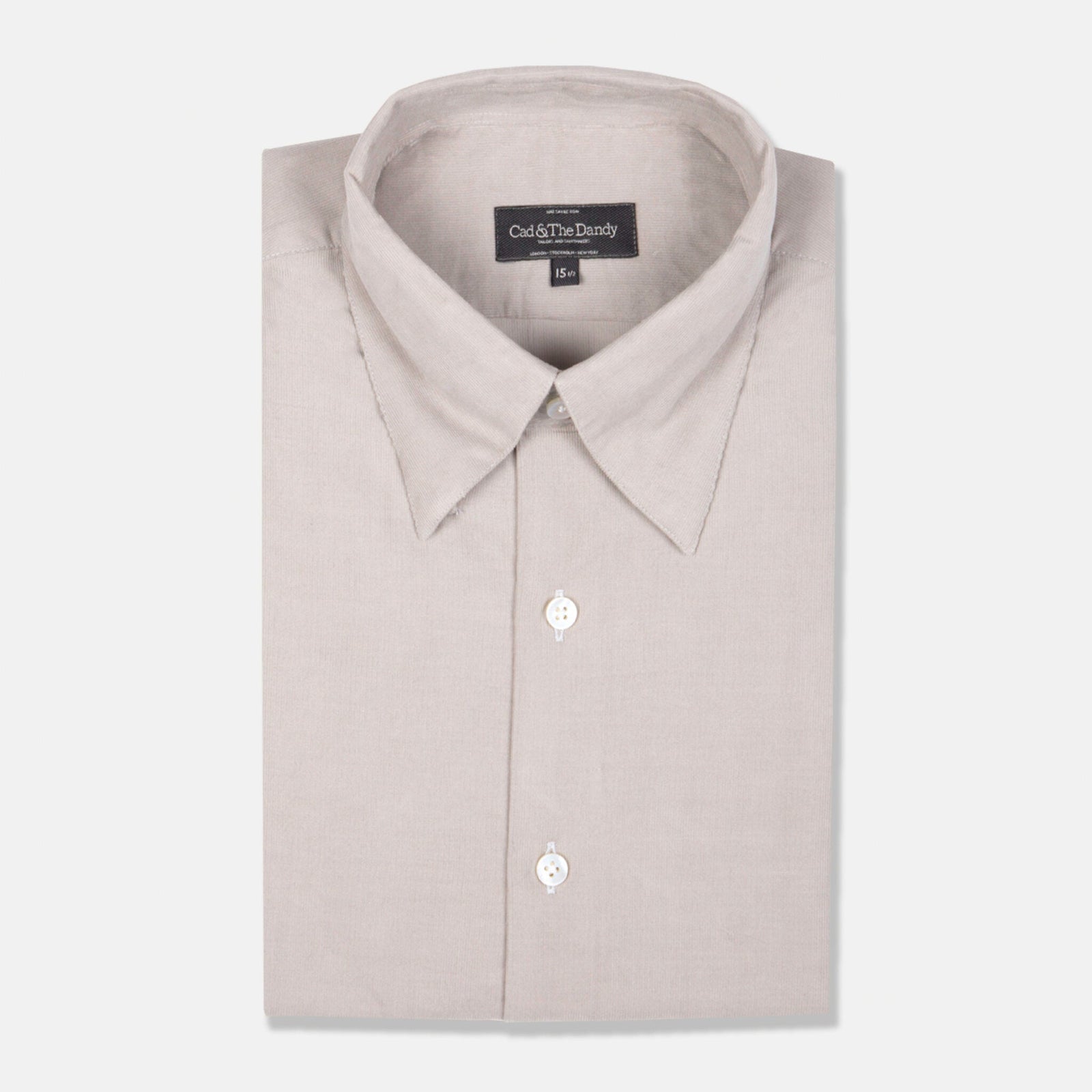 Hidden Button Down Shirt In Corduroy