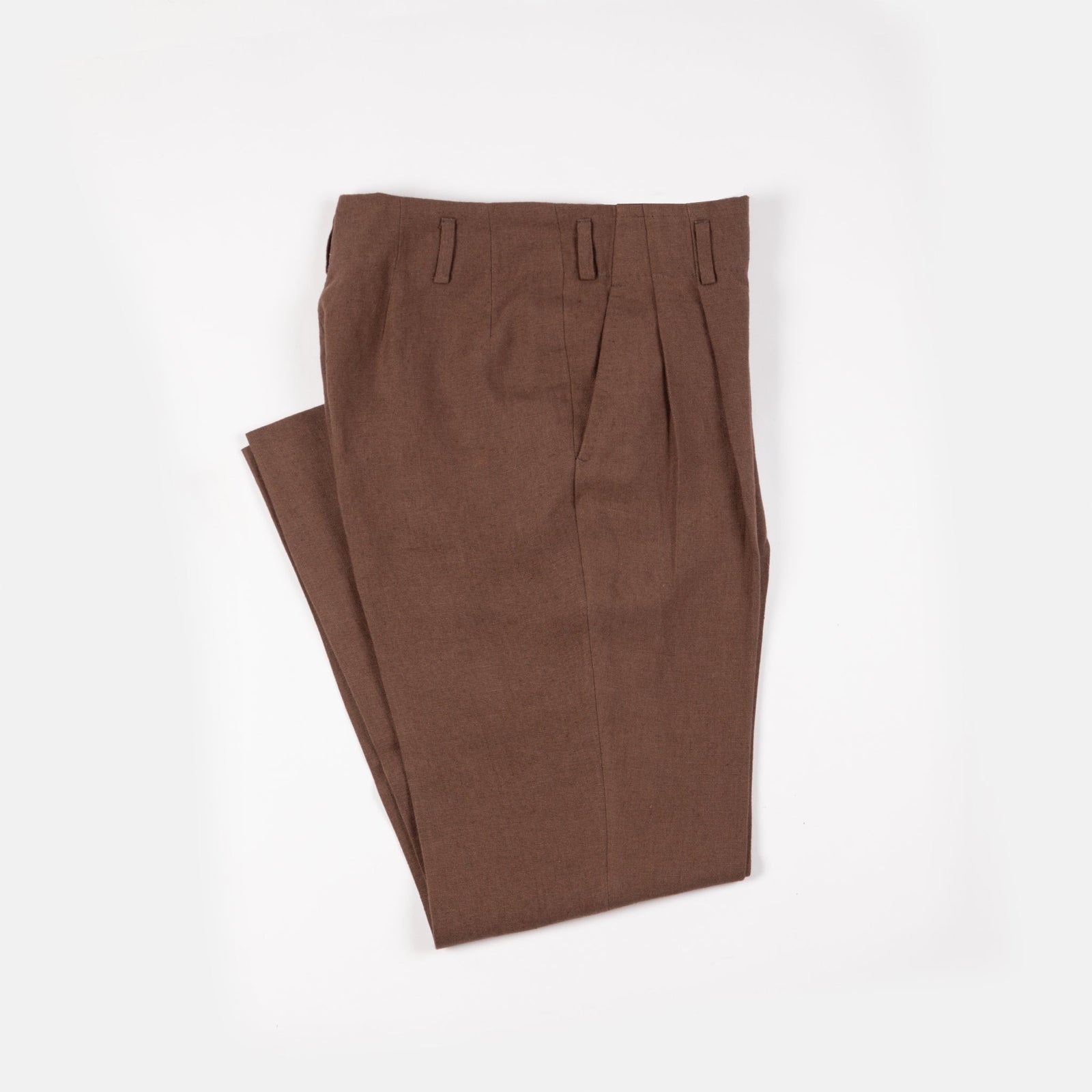 Hollywood Top Trousers In Cocoa Linen
