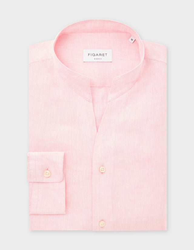 Chemise Carl en lin rose clair