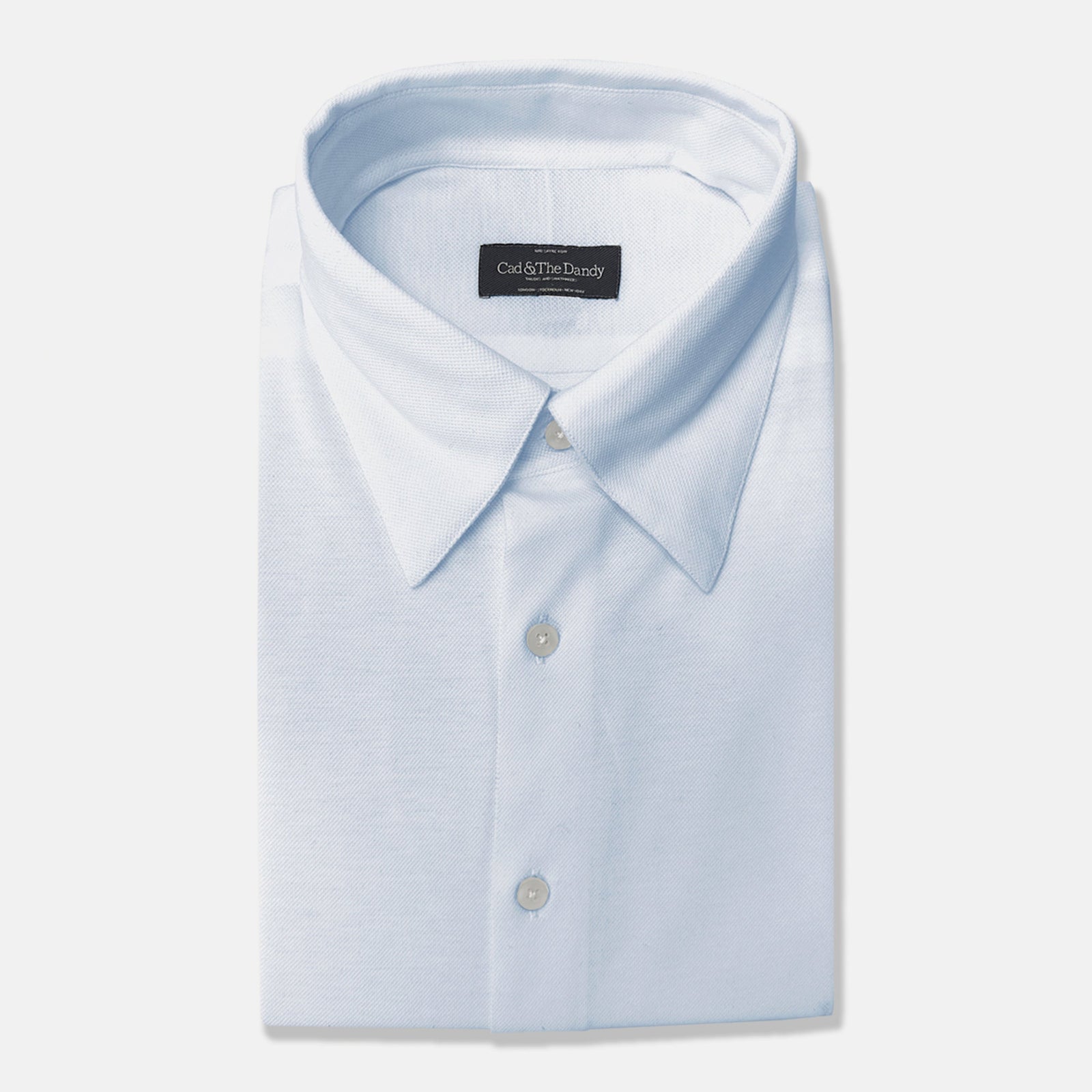 Hidden Button Down Shirt In Piqu Cotton