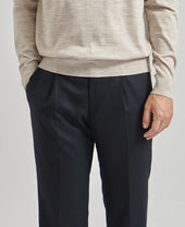Wool Slacks Stretch Flannel single pleat
