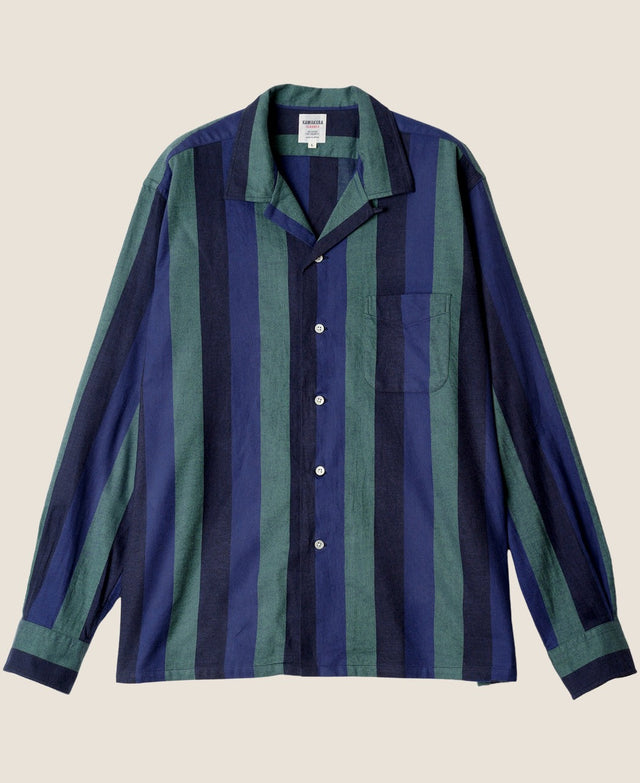 BOLD Multi Stripe Open Collar Shirt
