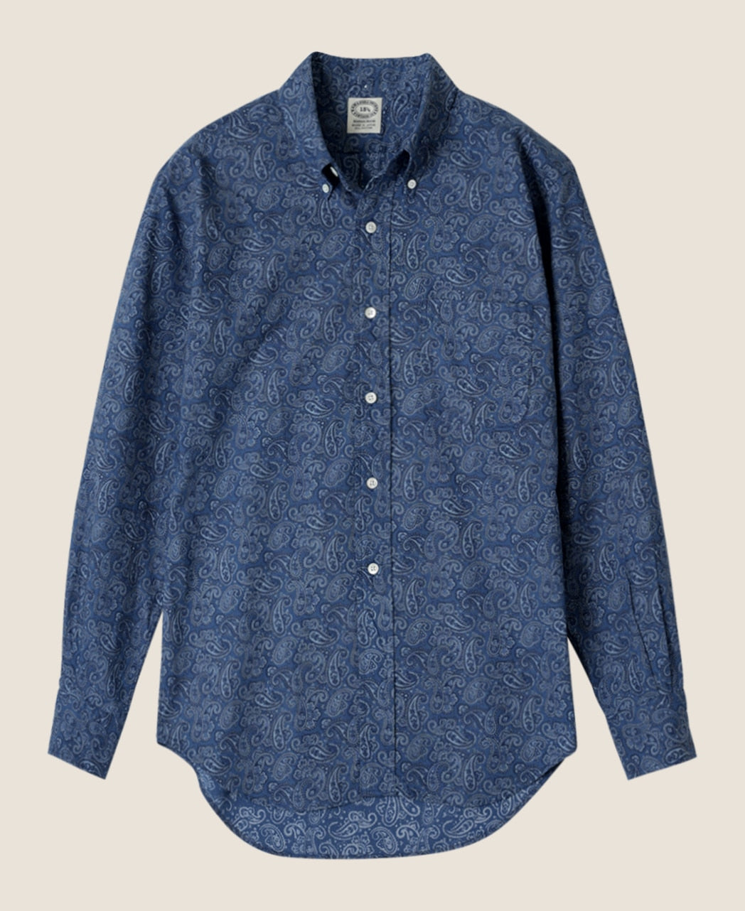 Vintage Ivy Blue Paisley Print Shirt