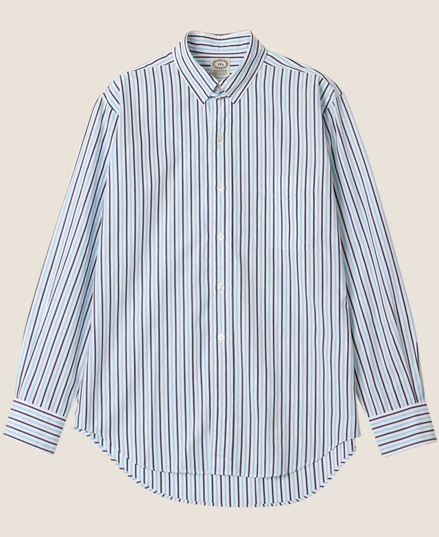 Vintage Ivy Multi Blue Stripe Tab Collar Shirt