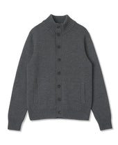 Stand Collar Cardigan Extra Fine Merino