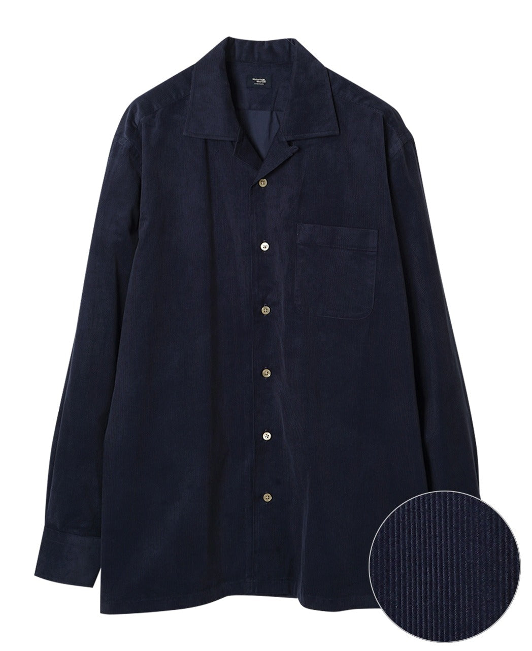 Casual Shirt Corduroy Camp Collar