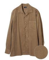 Casual Shirt Corduroy Camp Collar