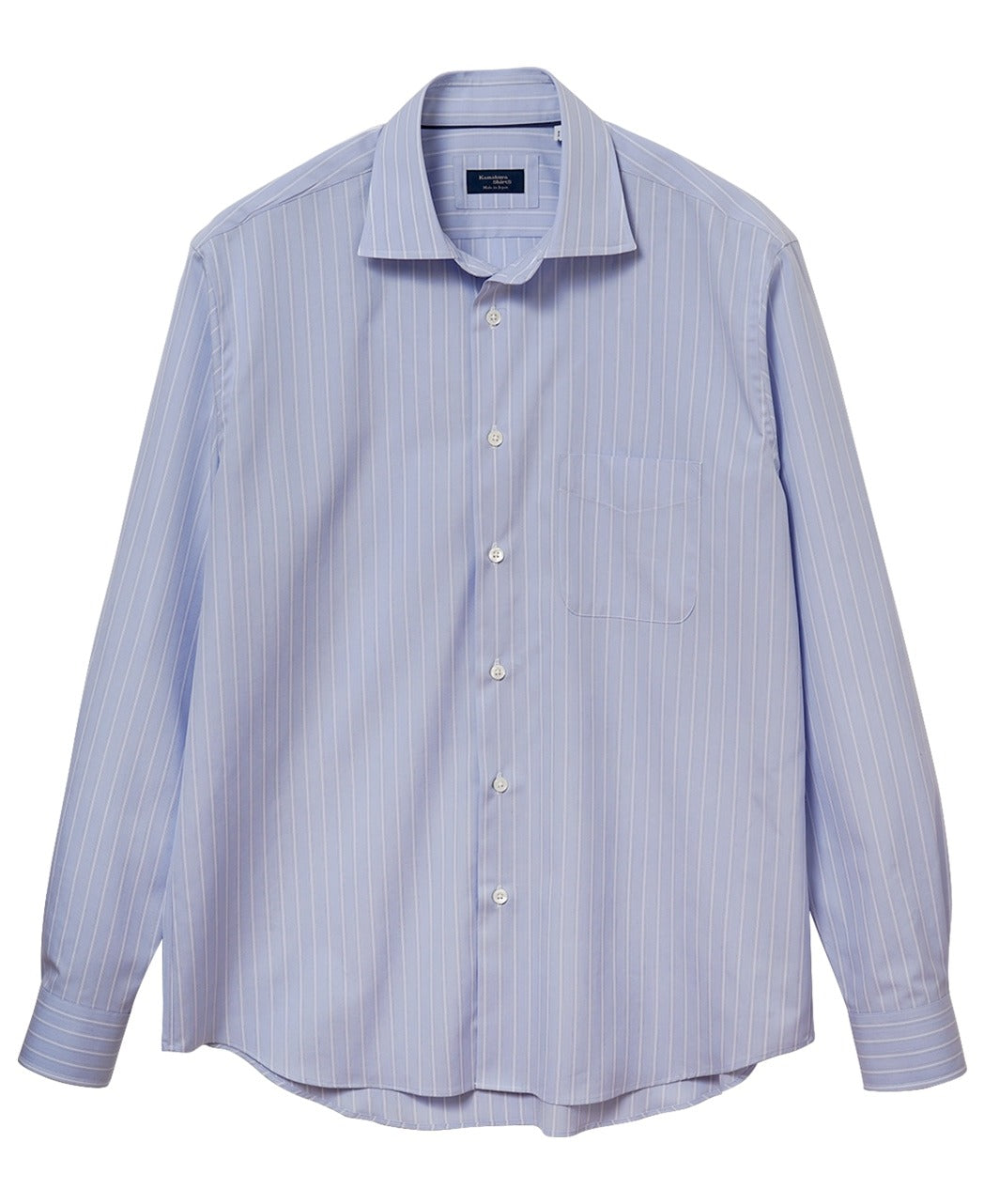 Casual Broadcloth Wide Collar Stripe