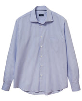 Casual Broadcloth Wide Collar Stripe