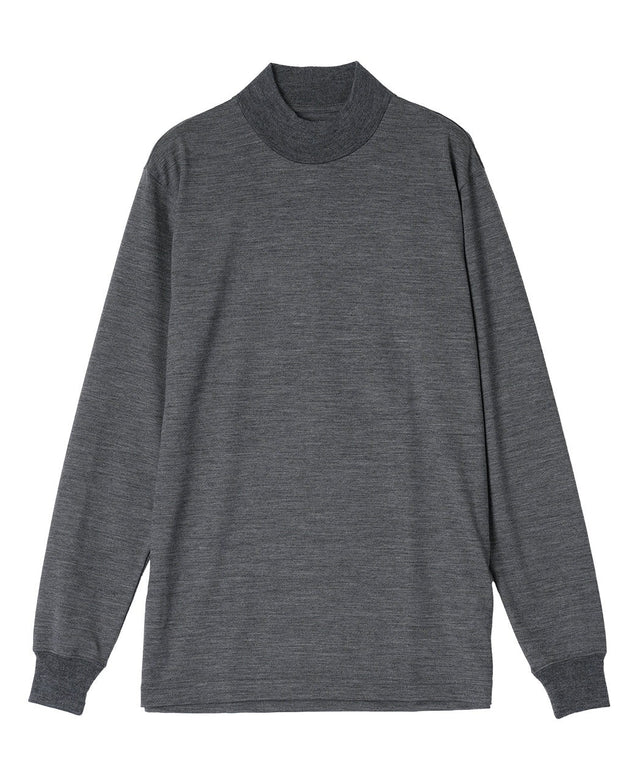 Merino Wool Mock Neck T-Shirt