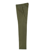 Flat-Front Stretch Pants Cotton