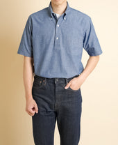 VINTAGE IVY BD POPOVER 5.5oz Blue Chambray