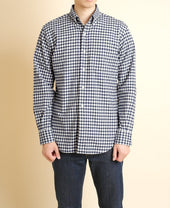 Vintage Ivy Navy Flannel Gingham Check Shirt