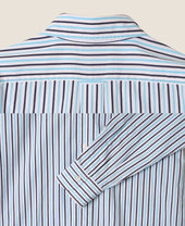 Vintage Ivy Multi Blue Stripe Tab Collar Shirt