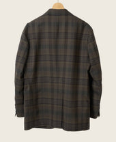 UNSTRUCTURED IVY JACKET DARK MADRAS WOOL