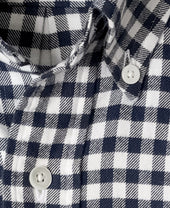 Vintage Ivy Navy Flannel Gingham Check Shirt