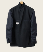 UNSTRUCTURED IVY NAVY BLAZER WOOL TROPICAL