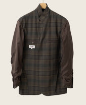 UNSTRUCTURED IVY JACKET DARK MADRAS WOOL
