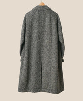 ONE PIECE SLEEVE BALMACAAN COAT DONEGAL TWEED