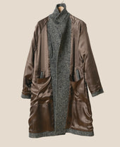 ONE PIECE SLEEVE BALMACAAN COAT DONEGAL TWEED