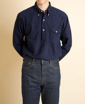 VINTAGE IVY BRUSHED NAVY OXFORD SHIRT