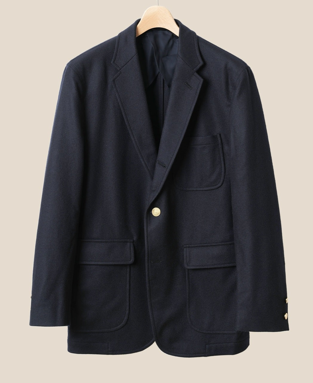Unstructured Ivy Blazer Navy Flannel