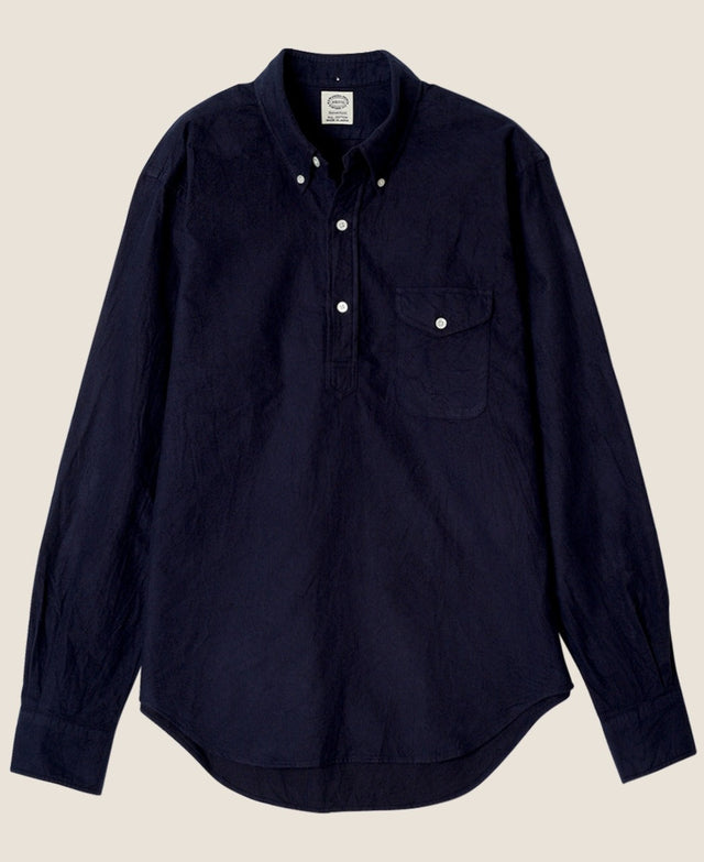 VINTAGE IVY BRUSHED NAVY OXFORD SHIRT