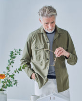 Cotton Back Satin Utility Shirt