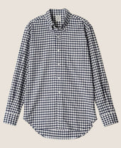 Vintage Ivy Navy Flannel Gingham Check Shirt