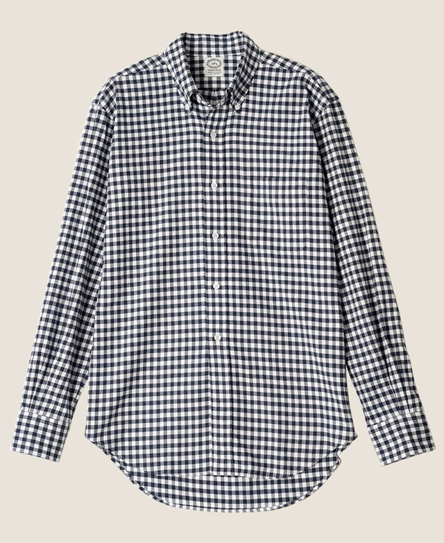 Vintage Ivy Navy Flannel Gingham Check Shirt