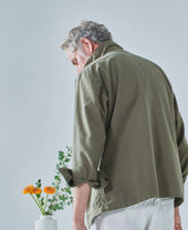 Cotton Back Satin Utility Shirt