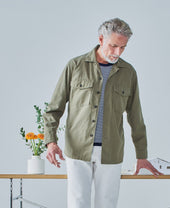 Cotton Back Satin Utility Shirt