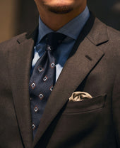Tokyo Slim Fit Italian Spread Sea Island Cotton Herringbone
