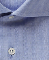 Tokyo Slim Fit Italian Spread Sea Island Cotton Herringbone