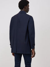 Trench Droit De Voyage Uni Bleu Marine