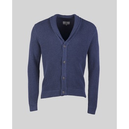 Inver Rib Cardigan Knitwear in Blue | Men's Knits |