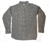 Nihon Menpu linen/cotton selvedge Indigo gingham Dust Bowl Workshirt