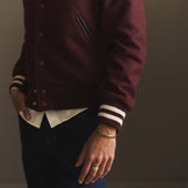 The Golden Bear Snap Bomber In Port Wool