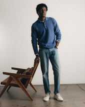 The Newton Sweater Polo In Heather Clear