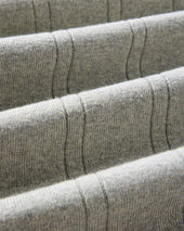 The Valencia Sweater Polo In Heather Grey Rib