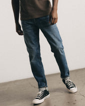 The Slim Jean in Mid Wash Organic Selvedge