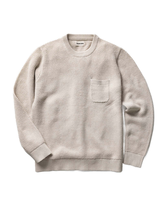 The Crawford Crew Sweater In Marled Natural