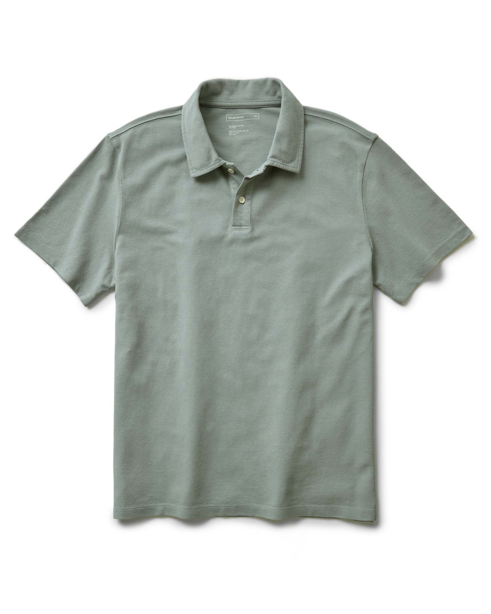 The Cotton Hemp Polo In Surf Green Pique