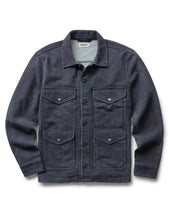 The Jackson Jacket in Rinsed Indigo French Terry Stripe
