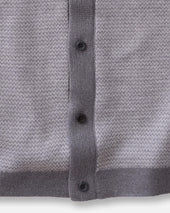 The Nichols Polo In Heather Grey Birdseye Merino